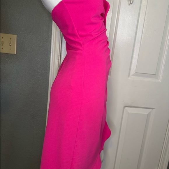 Alexia Admor Strapless Ruffle Hot Pink /M.  #124 - Picture 7 of 14